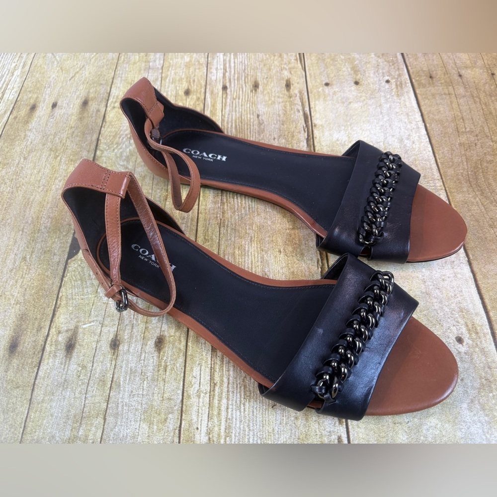 Coach‎ Black and Brown Seabreeze Sandal 9.5B